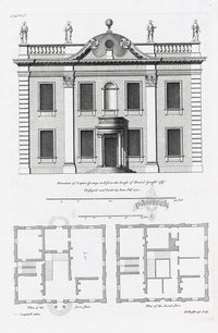 Architecture Stately Homes Vitruvius Britannicus Leyton Grange 1715 - Panteek Antique Prints