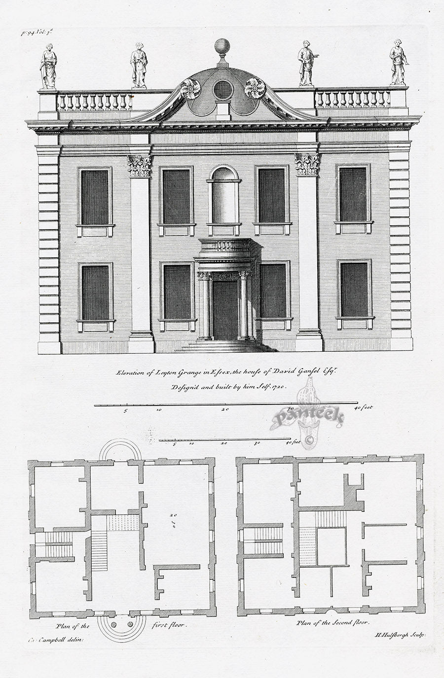 Architecture Stately Homes Vitruvius Britannicus Leyton Grange 1715