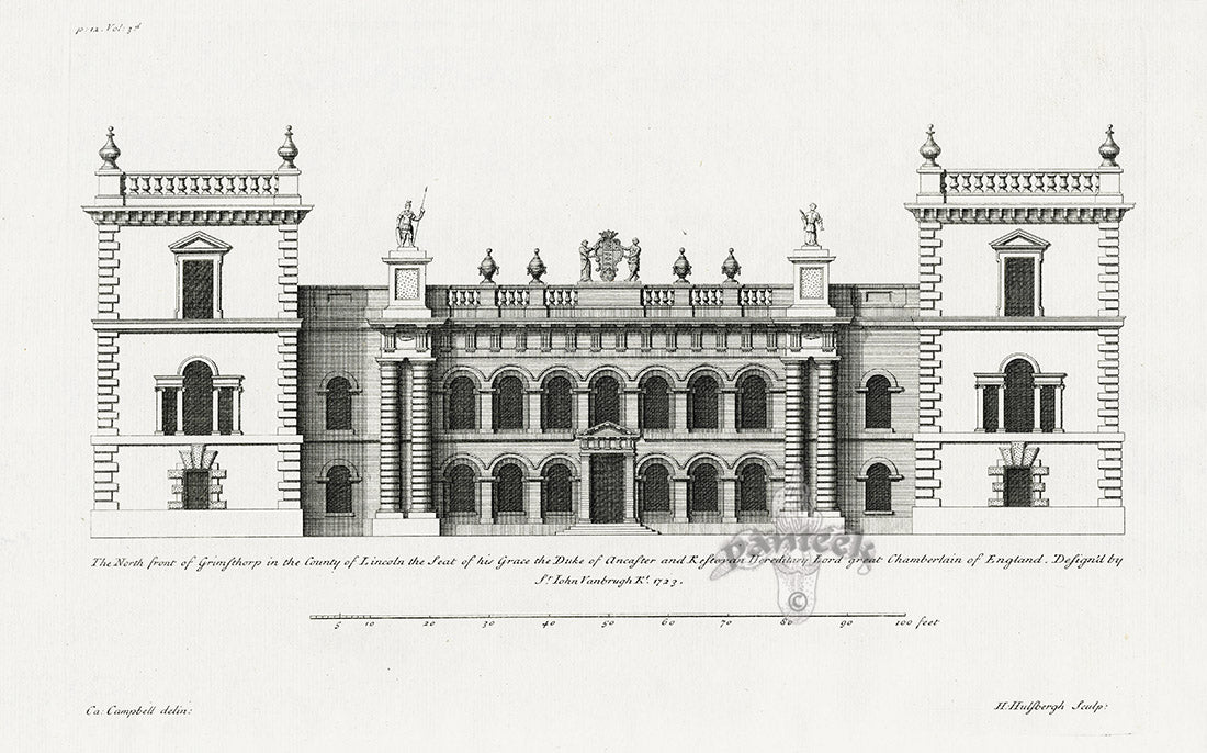 Architecture Stately Homes Vitruvius Britannicus N. Grimsthorp 1715