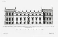 Architecture Stately Homes Vitruvius Britannicus West Front Grimsthorp Lincoln - Panteek Antique Prints