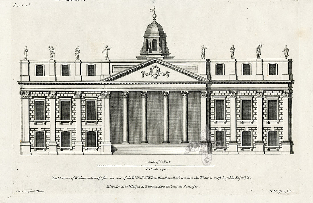 Architecture Stately Homes Vitruvius Britannicus Wiltham 1715