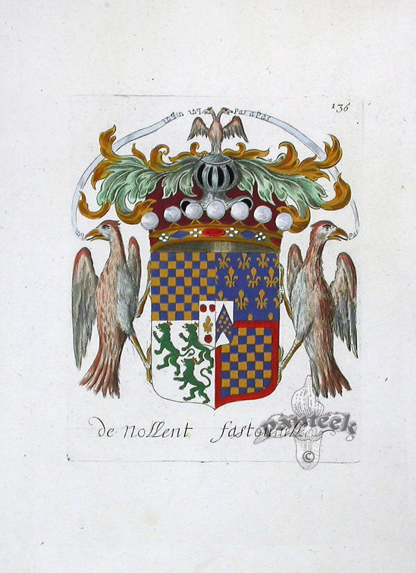Armorial Universal Engraving by Segoing de Nollent Sastouilles