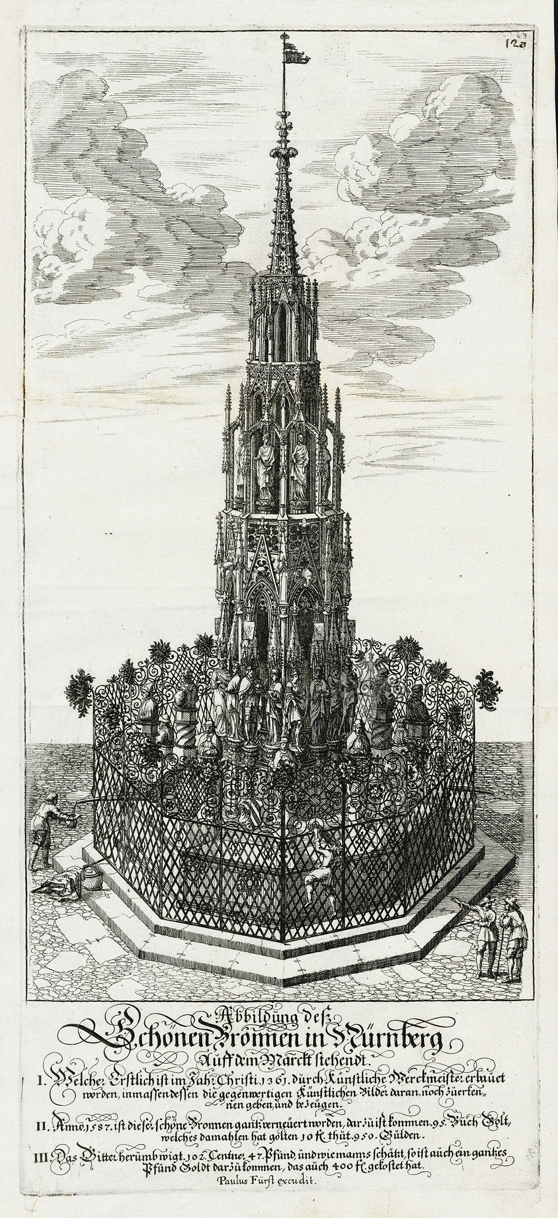 Bockler Architectura Curiosa Nova Beautiful Fountain