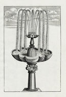 Bockler Architectura Curiosa Nova Fountain, 7 Spout Plant - Panteek Antique Prints
