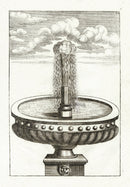 Bockler Architectura Curiosa Nova Fountain, Circle Basin - Panteek Antique Prints
