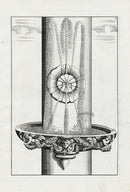 Bockler Architectura Curiosa Nova Fountain, Column Flower - Panteek Antique Prints