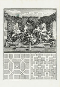 Bockler Architectura Curiosa Nova Fountain, Face - Panteek Antique Prints