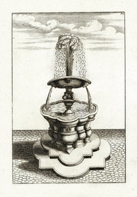 Bockler Architectura Curiosa Nova Fountain, Faces - Panteek Antique Prints