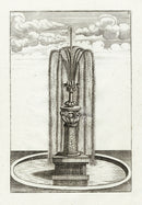 Bockler Architectura Curiosa Nova Fountain, Flower top - Panteek Antique Prints