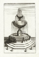 Bockler Architectura Curiosa Nova Fountain, Foamy Water - Panteek Antique Prints