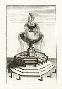 Bockler Architectura Curiosa Nova Fountain, Foamy Water - Panteek Antique Prints