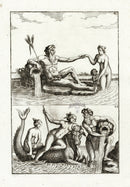 Bockler Architectura Curiosa Nova Fountain, Glaucus & Scylla - Panteek Antique Prints