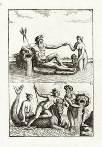 Bockler Architectura Curiosa Nova Fountain, Glaucus & Scylla - Panteek Antique Prints