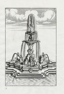 Bockler Architectura Curiosa Nova Fountain, Horses - Panteek Antique Prints
