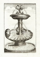 Bockler Architectura Curiosa Nova Fountain, Large Shell - Panteek Antique Prints