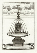 Bockler Architectura Curiosa Nova Fountain, Lion head - Panteek Antique Prints