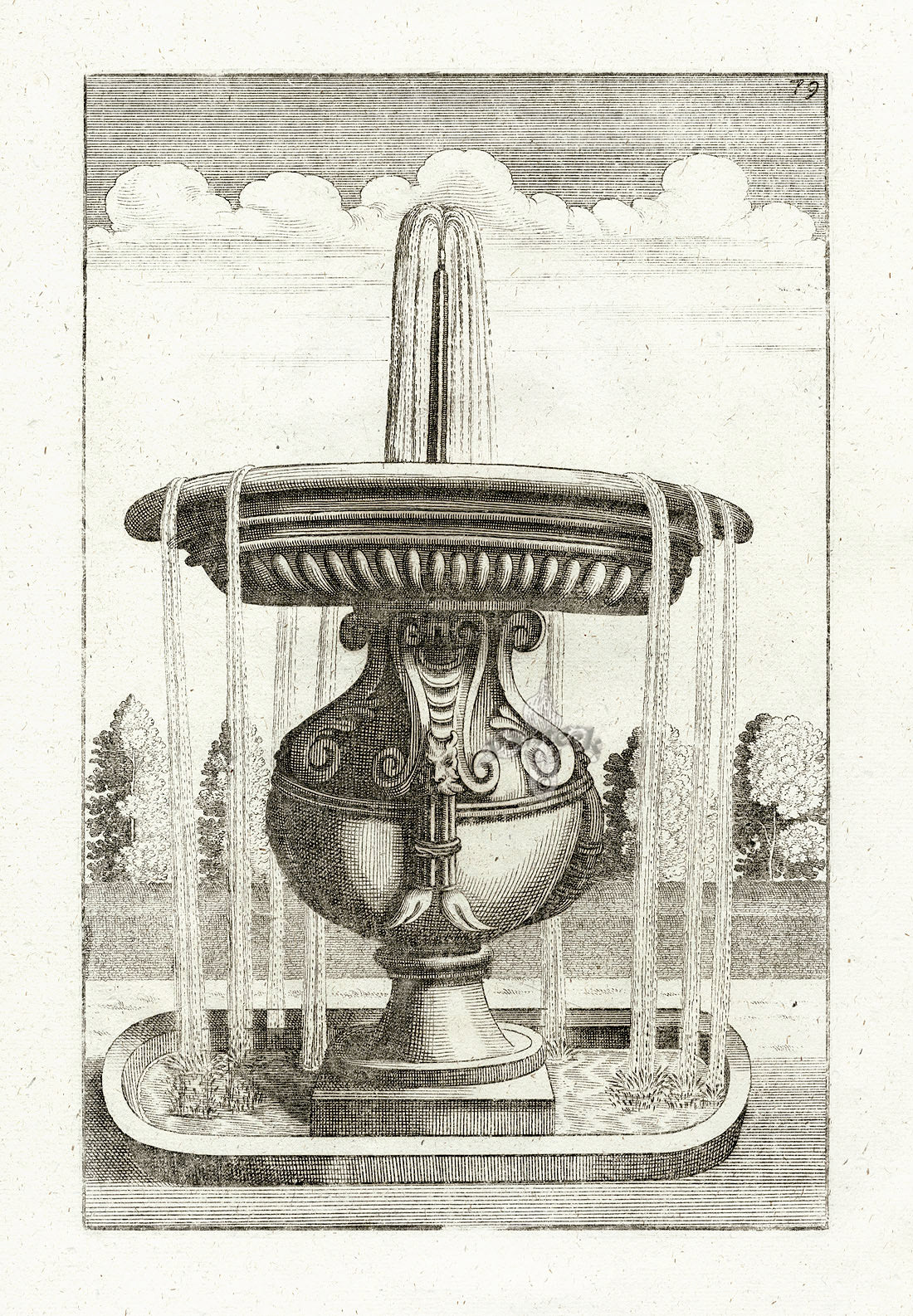 Bockler Architectura Curiosa Nova Fountain, Mascaron
