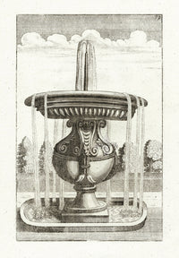 Bockler Architectura Curiosa Nova Fountain, Mascaron - Panteek Antique Prints