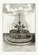 Bockler Architectura Curiosa Nova Fountain, Merpeople - Panteek Antique Prints