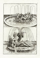 Bockler Architectura Curiosa Nova Fountain, Nerite & Nereid - Panteek Antique Prints