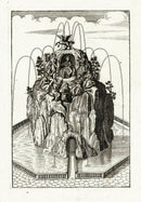 Bockler Architectura Curiosa Nova Fountain, Pegasus - Panteek Antique Prints