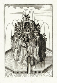 Bockler Architectura Curiosa Nova Fountain, Pegasus - Panteek Antique Prints