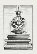 Bockler Architectura Curiosa Nova Fountain, Six Tiered - Panteek Antique Prints