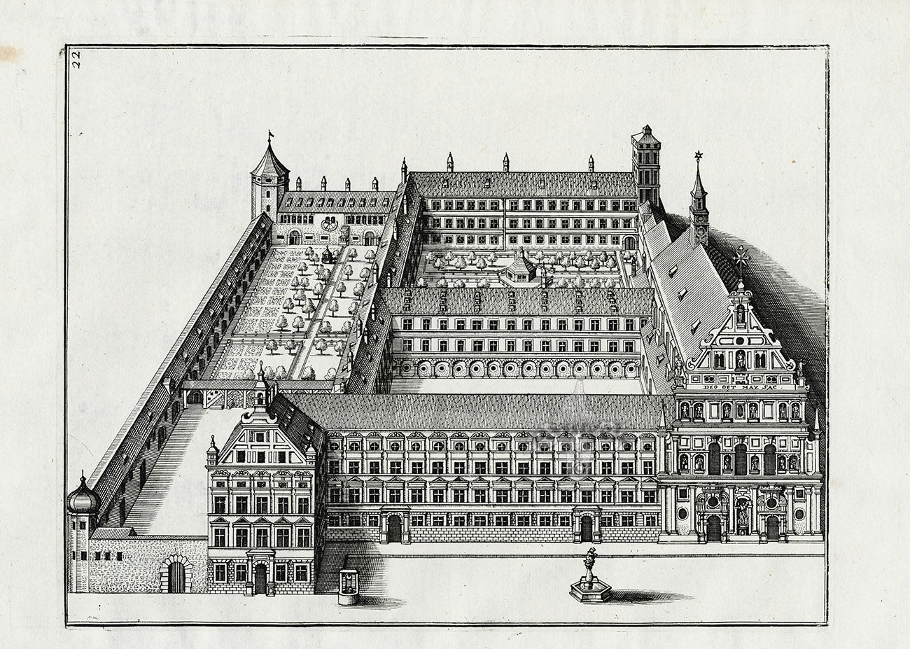 Bockler Architectura Curiosa Nova Fountain, St. Michael's Church