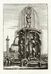 Bockler Architectura Curiosa Nova Fountain, Trajan - Panteek Antique Prints
