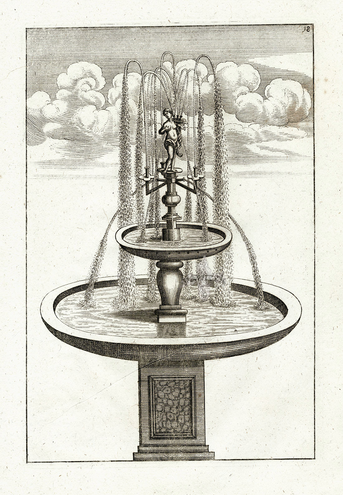 Bockler Architectura Curiosa Nova Fountain, Woman