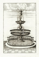 Bockler Architectura Curiosa Nova Fountain, Youth Top - Panteek Antique Prints