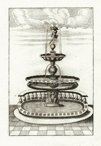 Bockler Architectura Curiosa Nova Fountain, Youth Top - Panteek Antique Prints