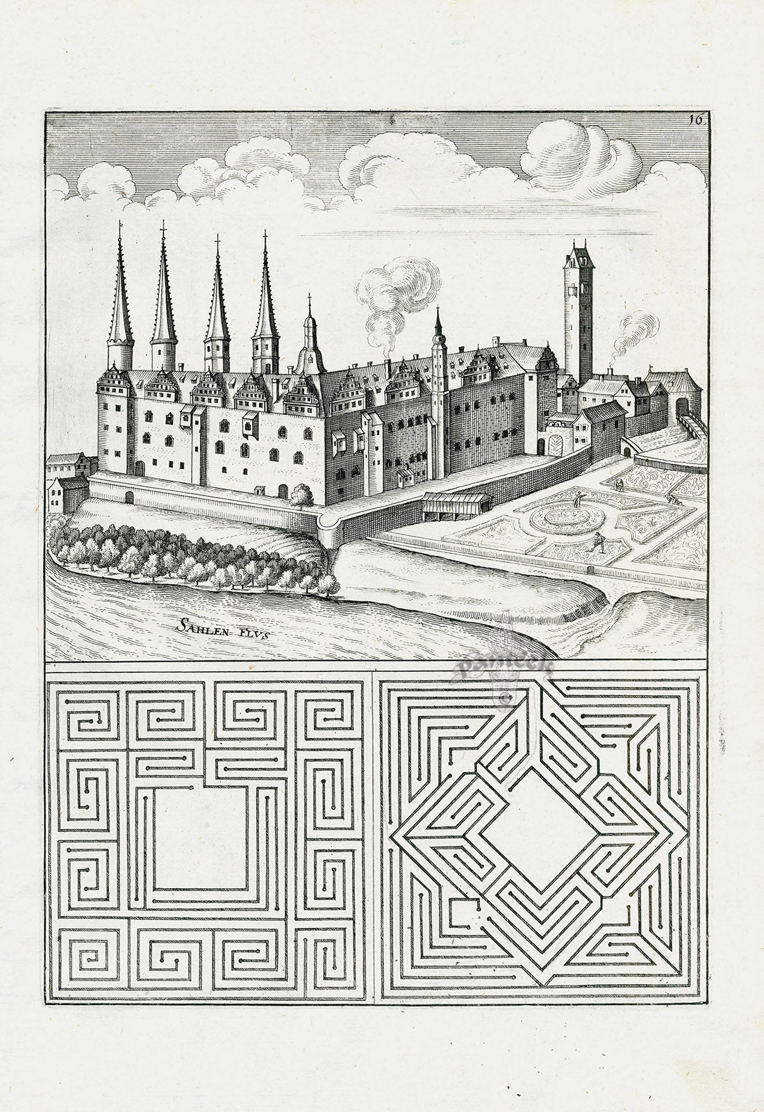 Bockler Architectura Curiosa Nova Mazes, Square