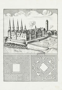 Bockler Architectura Curiosa Nova Mazes, Square - Panteek Antique Prints