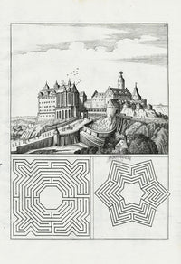 Bockler Architectura Curiosa Nova Mazes, Star - Panteek Antique Prints