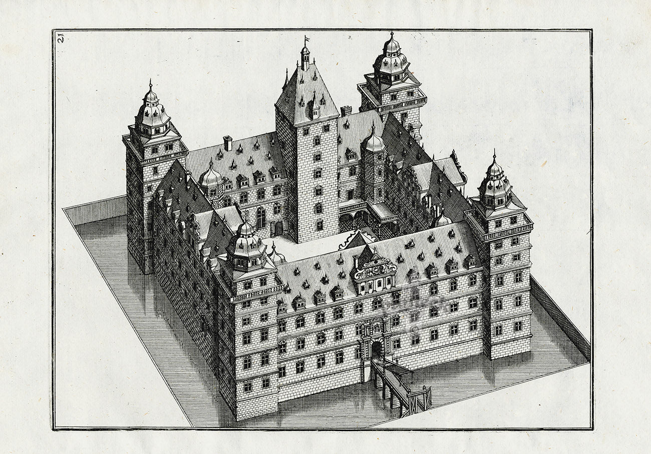 Bockler Architectura Curiosa Nova Mote, Johannisburg Castle