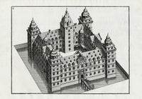 Bockler Architectura Curiosa Nova Mote, Johannisburg Castle - Panteek Antique Prints