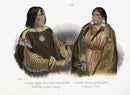 Bodmer Indigenous Peoples of the World Antique Print 1845 Blood & Cree - Panteek Antique Prints