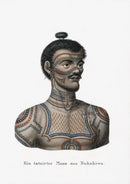 Bodmer Indigenous Peoples of the World Antique Print 1845 French Polynesia - Panteek Antique Prints