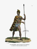 Bodmer Indigenous Peoples of the World Antique Print 1845 Sandwich Islands - Panteek Antique Prints