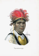 Bodmer Indigenous Peoples of the World Antique Print 1845 Tayadaneega - Panteek Antique Prints