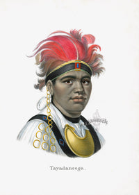 Bodmer Indigenous Peoples of the World Antique Print 1845 Tayadaneega - Panteek Antique Prints