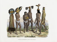 Bodmer Indigenous Peoples of the World Antique Print 1845 Tecuras - Panteek Antique Prints