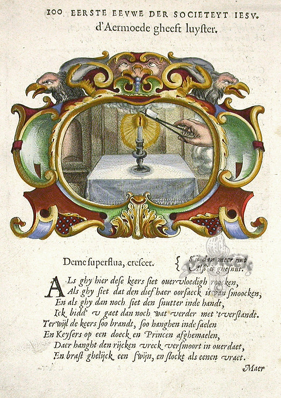 Bolland 1640 Mythology Emblem Print Avoid Excess