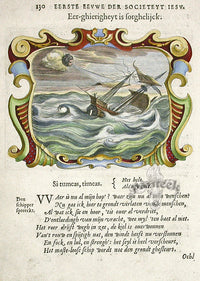 Bolland 1640 Mythology Emblem Print Be Afraid - Panteek Antique Prints