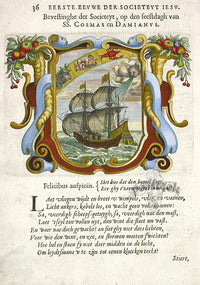 Bolland 1640 Mythology Emblem Print Happy Auspices - Panteek Antique Prints