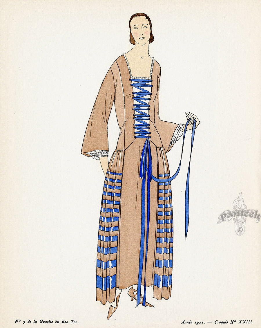 Bon Ton Fashion Prints Croquis Le Ruban - Panteek Antique Prints
