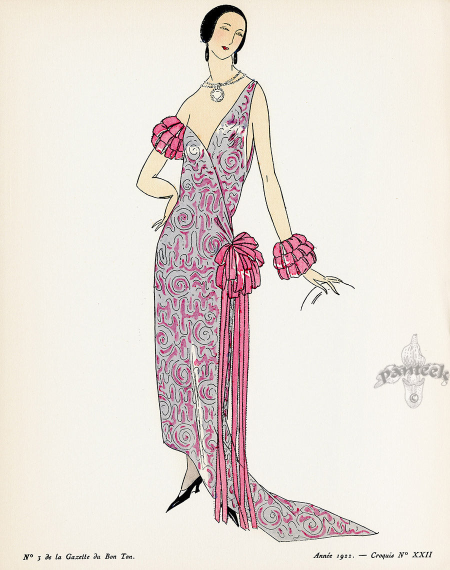 Bon Ton Fashion Prints Croquis Le Ruban - Panteek Antique Prints