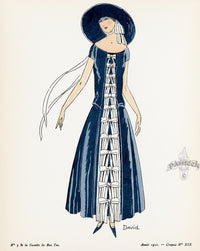 Bon Ton Fashion Prints Croquis Le Ruban - Panteek Antique Prints