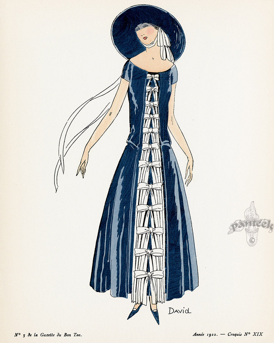 Bon Ton Fashion Prints Croquis Le Ruban - Panteek Antique Prints